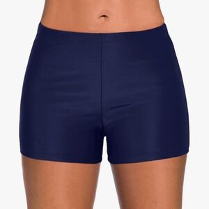 YONIQUE Navy Swim Shorts Bottoms XXL NWT